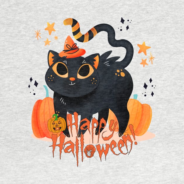 Happy Halloween Spooky Cat by NICHE&NICHE